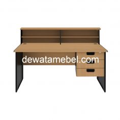Office Table Size 140 - EXPO MP 140 + MP H03 + MP RC 140 / Beech 